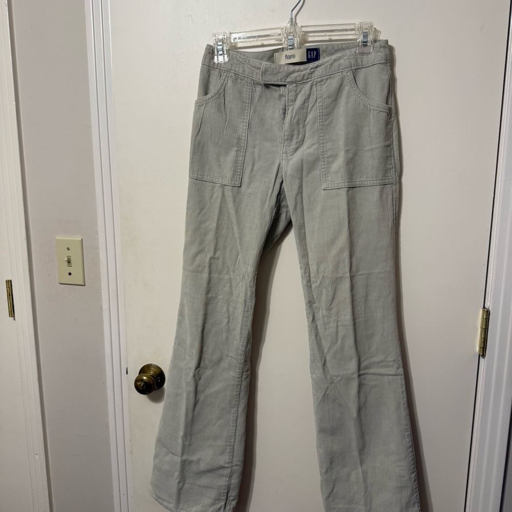 GAP Light Gray  or beige Corduroy Flare Pants